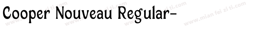Cooper Nouveau Regular字体转换